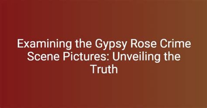 Unveiling the Truth: Gypsy Rose Crime Scene Pic